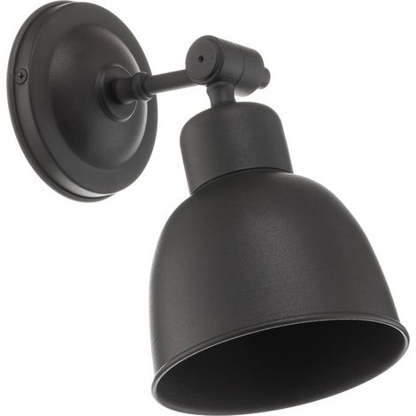 Euluna Lámpara de pared 'Emoti' en Negro Metal (1/5)