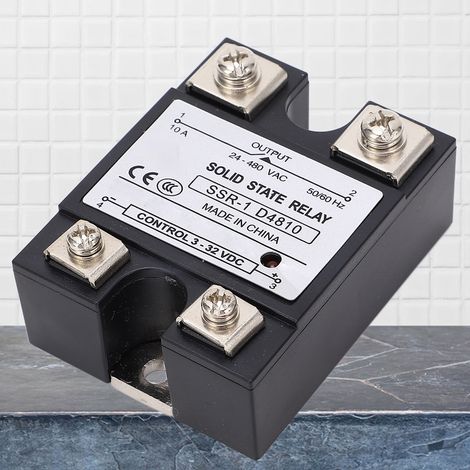 Relais statique SSR-1 D4810 10 A 24-480 V CA Commande CC/CA (1/5)