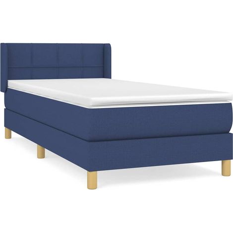Maison Exclusive - Cama box spring con colchón tela azul 80x200 c (1/5)