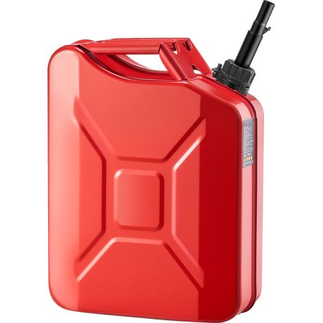 Mophorn 20-Liter Kraftstoffkanister aus Metall, mit Ausguss und ergonomischem Griff, 6 L/min Durchflussrate, auslaufsicher und korrosionsbeständig, geeignet für Autos, Motorräder, ATVs und UTVs, rot