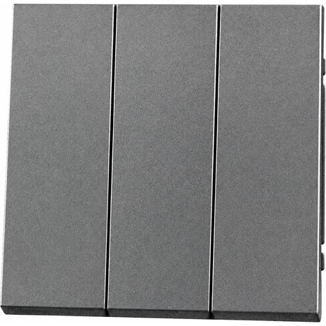 Interrupteur mural triple simple allumage 3 gang 1 way Série Z gris en PC ignifuge 13 × 9 × 10 cm – Livraison gratuite