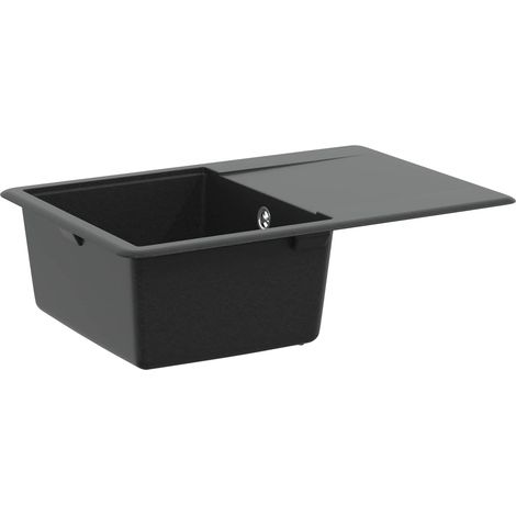 Waschbecken Schwarz 670 x 460 mm Granit