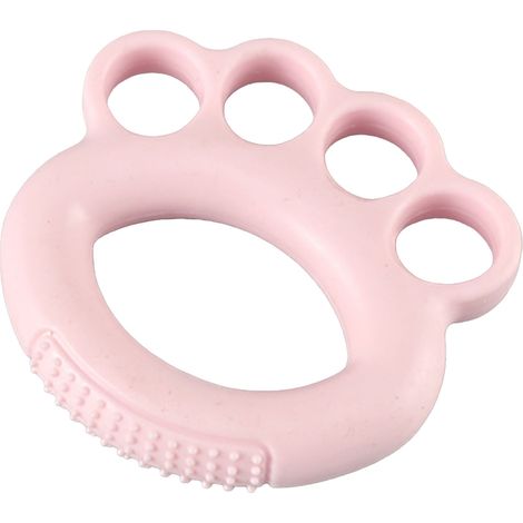 Anneau d'entraînement en silicone flexible pour étirer et renforcer les doigts - Exercice de main pour enfants et étudiants, rose (1/5)