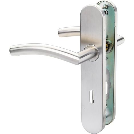 Poignée de porte intérieure - C19 - Normbau - Gris - Clé L - 195 mm