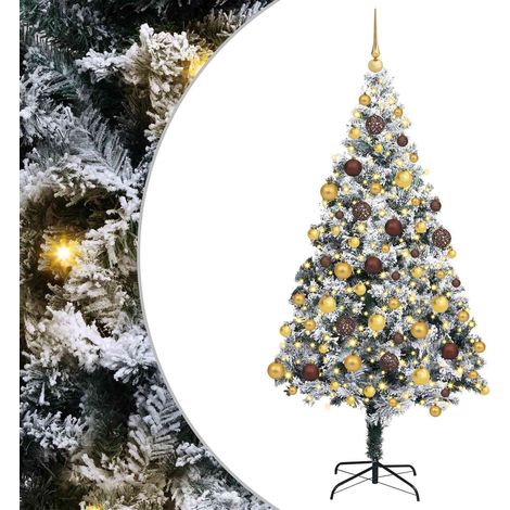 Árbol de Navidad artificial 180 cm PVC y Acero y Plástico vidaXL (1/5)