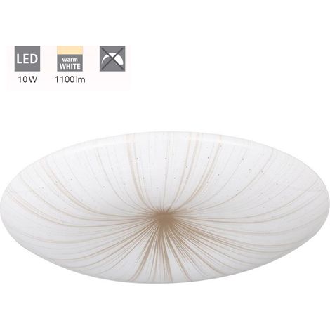 Eglo 900498 Deckenleuchte NIEVES 1 Kunststoff weiss, gold LED 10W 3000K H:6cm Ø31cm (1/5)
