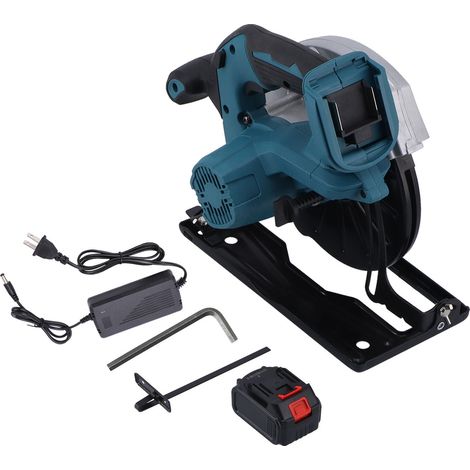 Scie Circulaire Électrique Sans Fil Sans Balai Portative Rechargeable 80-240V AC pour Bois Pierre Métal Fiche Américaine (1/5)