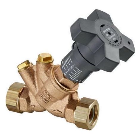 Oventrop Hydrocontrol VTR Strangregulierventil DN 20 G 1” Außengewinde mit Blindstopfen, Rotguss (1/4)