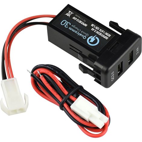 Chargeur Voiture USB Double 2.0 avec Quick Charge 3.0 et Protection Court-Circuit (1/5)
