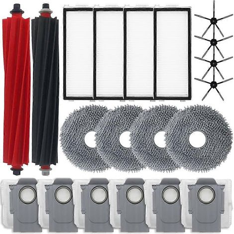 Filtre pour aspirateur brosse pour aspirateur Filtre de brosse pour aspirateur filtre de Qrevo Master Robot Aspirateur Main Side Brosse HEPA Filtres Serpillière Cloth Dust Bags de remplacement (1/5)
