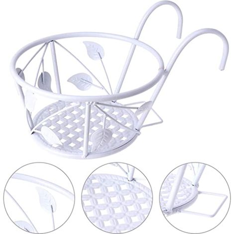 Supports suspendus en fil de fer pour pots de fleurs, étagère de balcon, porte-plantes de jardin, décoration intérieure. (1/5)