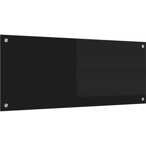 Salpicadero de cocina Negro 100 x 40 cm vidrio templado vidaXL
