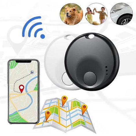 Mini traceur GPS anti-perte pour animaux, enfants, véhicules et voyages en plein air, avec longue autonomie et suivi en temps réel (blanc). (1/2)