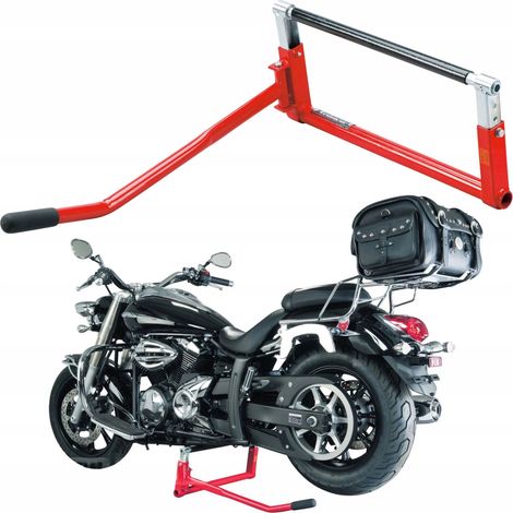 Elevador manual para motocicletas Rothewald para choppers, robusto y universal. (1/4)