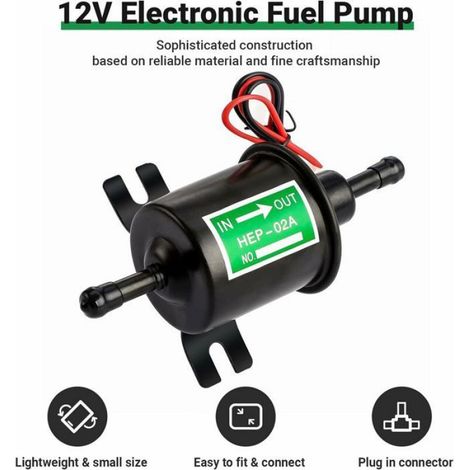 Pompe à Carburant électrique 12V HEP-02A – Basse Pression 2.5-4 PSI (Voitures/Camions/Bateaux) (1/4)