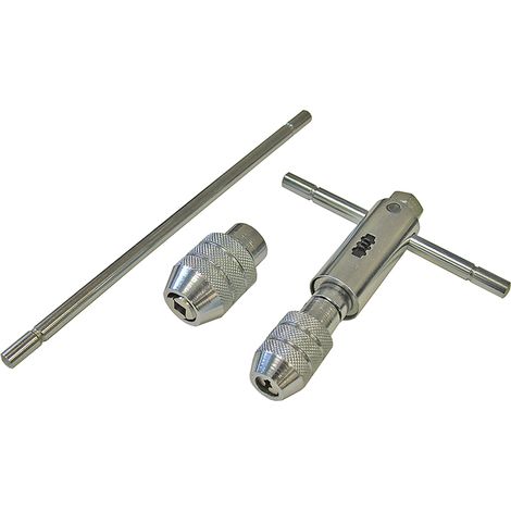 Faithfull Tap Wrench Ratchet Set M4 to M10 - Precision Adjustable Wrench with Ratchet Mechanism for Threading and Maintenance