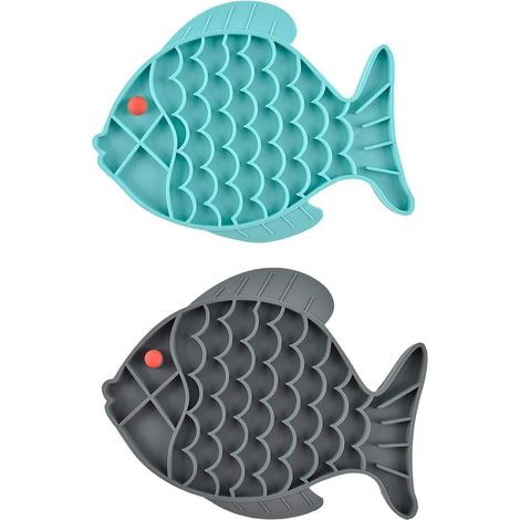 Filiyano-Lot de 2 tapis à lécher pour chiens, tapis à lécher pour la nourriture, anti-fuites, distributeur de croquettes anti-glouton (1/5)
