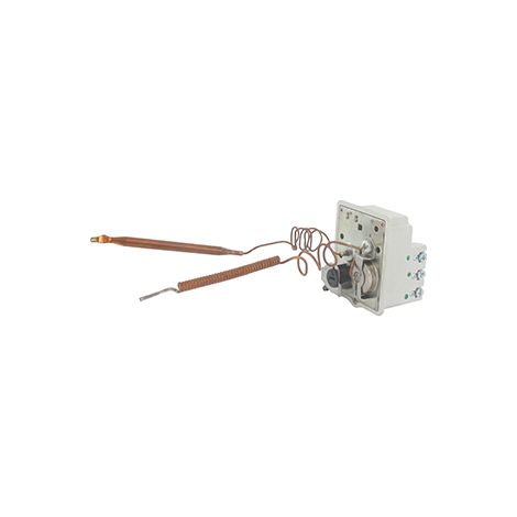 Thermostat Mono-Glühbirne Tripolar mit Regelung 40/65°C und Sicherheit 90°C. L von Kanne: 370 mm. Mit Befestigungsklammern.