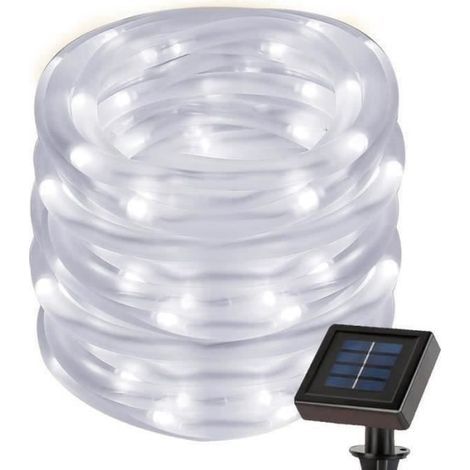 Waterproof IP65 Solar Garland - 100 LEDs - 12 Meters - White - Ref. VV10101