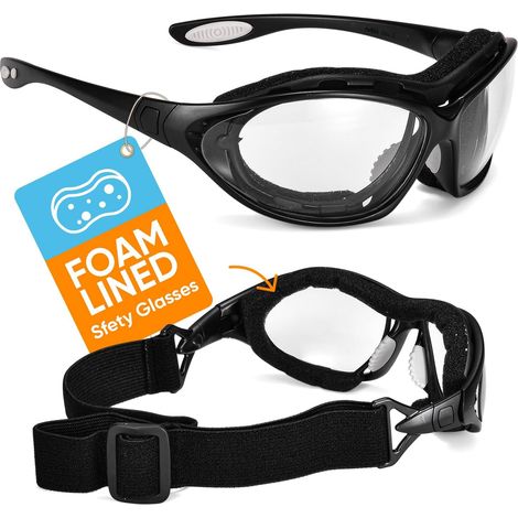 SAFEYEAR Lunette de sécurité Protection Travail -SG002 Anti-buée Homme Taille Lunettes Protection Ellipse, Anti-Rayures Sécurité Usine Meulage Airsoft Tir Cuisine Laboratoire UV Chimie Velo Moto Ski (1/5)