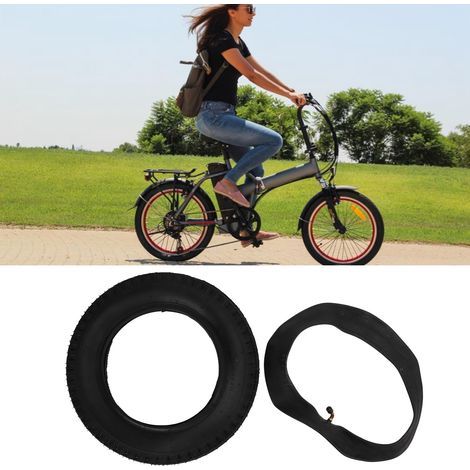 Jeu de pneu et chambre à air 12 1/2x2 1/4 avec valve inclinée pour vélo électrique (1/5)