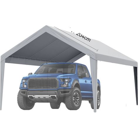 Toldo impermeable, resistente a los rayos UV, 3,6 x 6 metros (12 x 20 pies), color gris. (1/2)