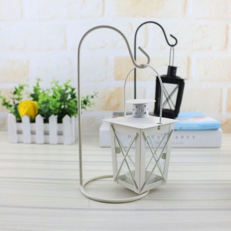 Lanterne En Verre - 11,5 x 7,5 x 5 cm - Pour Bougie Chauffe-Plat 3,5 cm - Suspension Et Pose - Lot De 2 (1/4)