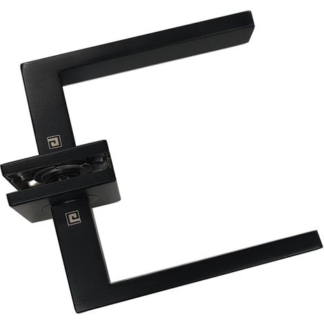 Béquille double rectangle JADE Slim SLC03 sur rosace noir PVD - HERACLES - B-INOX-SLC03N (1/3)
