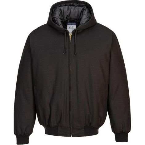 Chaqueta DX4 con capucha y forro acolchado de pato DC801 5XL Negro (1/2)