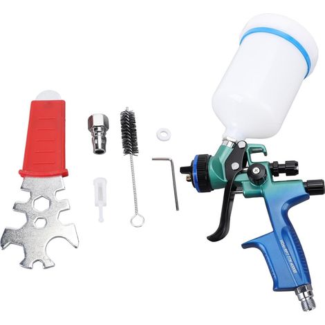 Kit de Pistolet à Pulvérisation, Pistolet à Air de Peinture, Buse de 1,3 Mm avec 600 ML de Capacités pour (1/5)