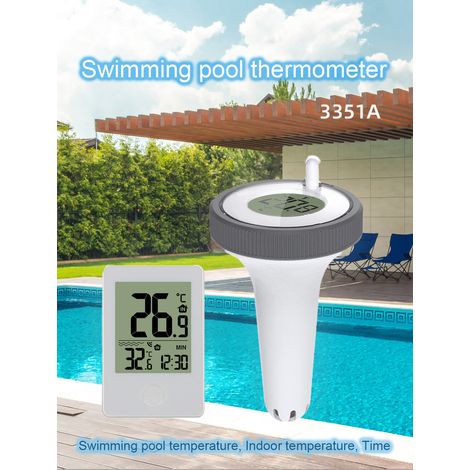 Thermomètre de piscine numérique flottant en plein air utilisé pour l'aquarium et les éviers (1/5)