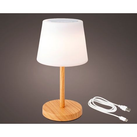 LAMPADA DA TAVOLO SPEAKER H38CM LEGNO. (1/3)