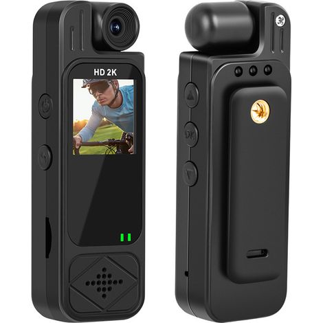 Caméra embarquée pour vélo, caméra de surveillance portée sur la poitrine, dispositif d'enregistrement pour les forces de l'ordre, caméra d'action pour l'enregistrement vidéo et audio – Unité autonome (1/3)