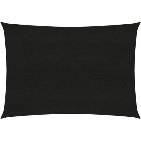 Voile d'ombrage Toile d'ombrage 160 g/m² Noir 2,5x3,5 m PEHD 76856 (1/5)