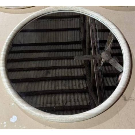 Specchio trudy rotondo, diametro 55 cm, beige - Atmosphera créateur d'intérieur (1/3)
