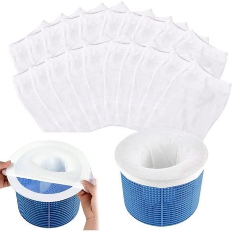 Skimmer-Socken für den Pool, wiederverwendbarer Vorfilter und superelastisch (20 Stück)