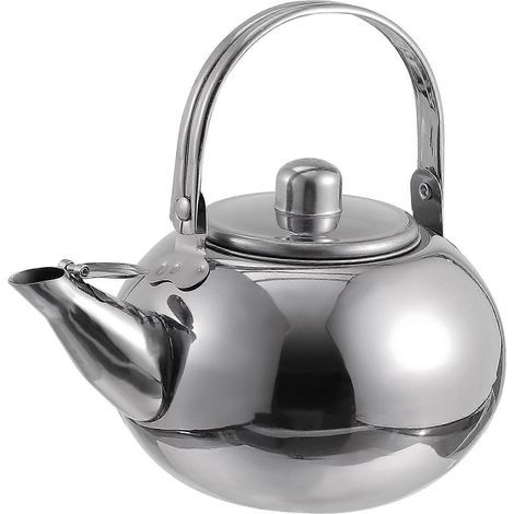Dickwandiger Edelstahl-Wasserkocher mit großem Fassungsvermögen und integriertem Filter. – 17,50 x 16,50 x 13,00 cm – Silber (1/4)