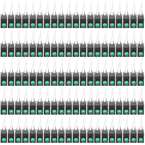 100Pcs LED 3mm Teinte Diode Kit avec Support Montage Latéral Perçage Unique Équipement Industriel Lampe Verte (1/5)