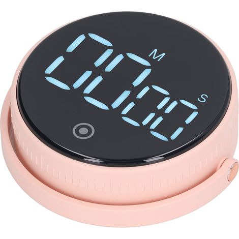 Digitaler Küchentimer mit Magnet, großem LED-Display, Countdown-Funktion, einstellbarer Lautstärke, ideal für Kinder, Schulen, Kochen und Fitness (Pink) (1/5)