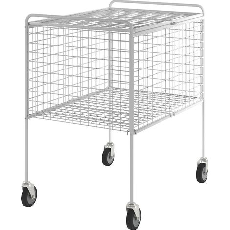 For Demand, Chariot grillagé, avec couvercle, blanc (1/5)