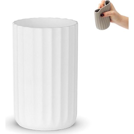 Portaspazzolino bagno bianco Gummy in gomma termoplastica flessibile