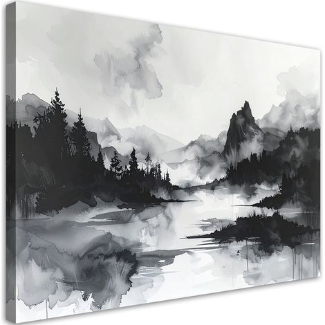 Stampe su Tela, Montagne nella nebbia, 30x20 (1/5)
