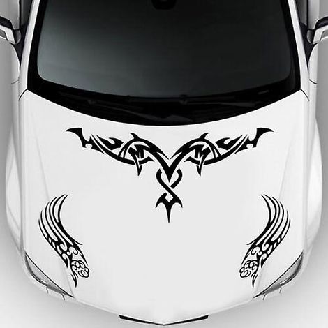 Décalcomanie bandes de course universelles autocollants vinyle noir pour carrosserie voiture SUV camion neuf (1/2)