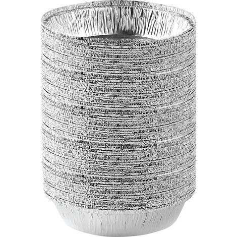 50 Plateaux, Aluminium, Rond, 7 Pouces, Résistant Chaleur, Cuisson, Four, Barbecue, Fête