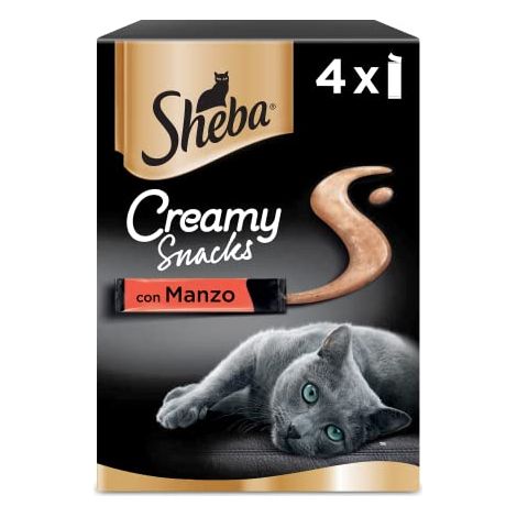 Sheba Creamy Snacks 4 x 12gr Manzo (1/4)