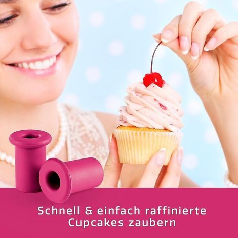 Flexible und langlebige Silikon-Ausstechformen – Set mit 4 verschiedenen Größen für Muffins und Cupcakes, ideal zum einfachen Ausstechen, Füllen und Dekorieren