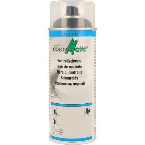 COLORMATIC - Bombe de peinture acrylique noir de contrôle - aérosol de 400ml - 756856