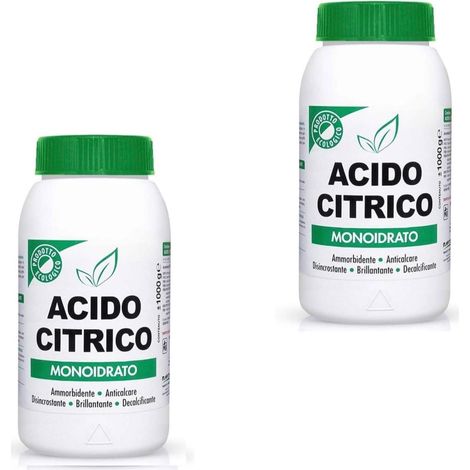 MARTEN ACIDO CITRICO SET 2 PZ X1KG MONOIDRATO MULTIFUNZONE ANTICALCARE DISINCROSTANTE E DECALCIFICANTE ECOLOGICO (1/4)