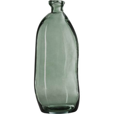 Botella de vidrio reciclado caqui A 51 cm