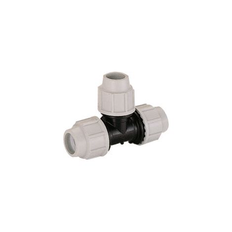 Plasson 63mm Equal Tee Compression Fitting - Polypropylene (1/2)